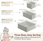 GRANNY SAYS Drawer Organizer Clothes, 12 Pack Dresser Organizer Bins for Nursery, Closet Organization and Storage Dividers fo