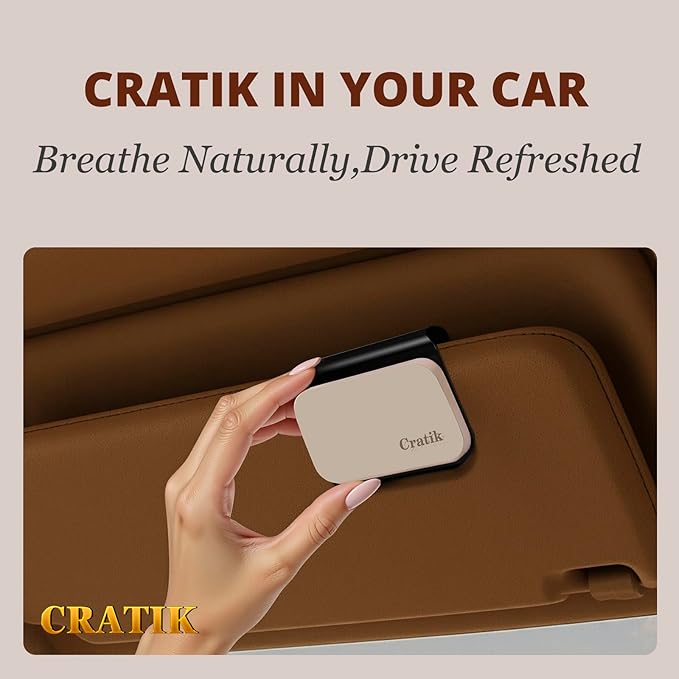 Car Air Freshener - Stone Air Freshener - Car Odor Eliminator for Visor Clip- Natural Scent Starter Kit, Vehicle Scent Diffus