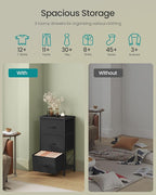 SONGMICS Dresser for Bedroom, Chest of Drawers, Steel, MDF, 3 Non-Woven Fabric Drawers, Storage Organizer Unit, Closet, Entry