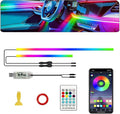 Ambient Lighting Car Led Lights Interior,57in USB Dreamcolor 2 in 1 Acrylic Neon Flexible Strip Fiber Optic LED Ambient Lighting Kits with Remote APP, RGB Music Lights Sync for Inside car Decorations