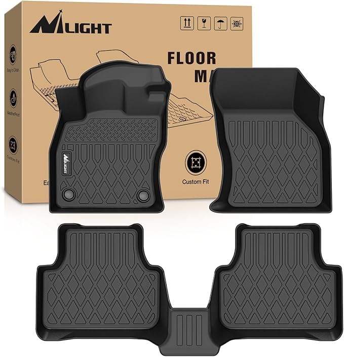 Nilight TPE Floor Mats for Volkswagen VW Jetta 2019 2020 2021 2022 2023 2024 2025 2026 All Weather Custom Fit Heavy Duty Floor Liners