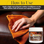 Fiebing's Aussie Leather Conditioner 2-Pack (14 oz) - Contains Beeswax to Withstand Hot Conditions - Preserve, Moisturize, St