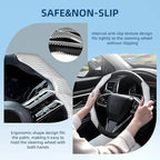 Carbon Fiber Steering Wheel Cover with Anti-Slip Lining and Segmented Design 2pcs Universal Steering Wheel Protector for Men 