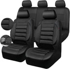 CAR PASS Breatherable Air Mesh Car Seat Covers Full Set, 3D Foam Back Support Automotive Seat Covers, All Season Car Seat Cov