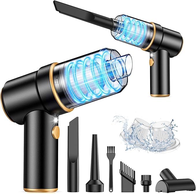 KMM Handheld Car Vacuum Cleaner, 9000PA Vacuum Cleaner & Air Duster, 120W High Power Vacuum Portable Cordless, Hand Held Vacu