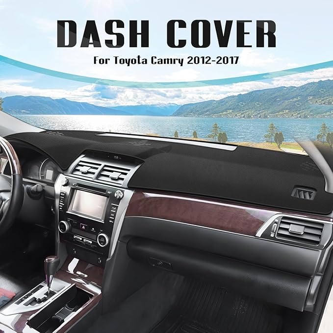FIILINES Dash Cover for Toyota Camry XV50 2015 2016 2017,Dashboard Mat Accessories Dash Cover Sunshade Nonslip Mesh Protector