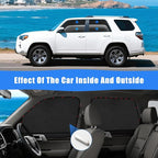 ZATOOTO Car Window Shades for Toyota 4Runner 2017-2024, Custom Fit Suede Car Window Covers for 100% UV & Privacy Protection, Heat Insulation, 4 Packs Side Window Sun Shade for Family Travel, Baby, Pet