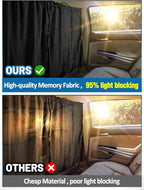 PAMASE Car Divider Curtain - Wide Car Privacy Blackout Shades with Storage Bag for Baby Nap, Removable Sedan SUV Van Sunshade Covers Screen for Car Camping Sleeping Accessories