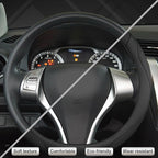 West Llama Customized Auto Car Steering Wheel Cover for Nissan(Black-Standard Size)