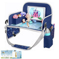 MENZOKE Kids Travel Tray for Toddler Car Seat, Toddler Gift for Boy Activities with Dry Erase Board & iPad Holder Stand, Road