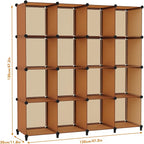 HOMIDEC Cube Storage Organizer 16-Cube Storage Shelf, Closet Organizer for Garment Racks, Closet Organizers and Storage with 