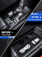 for Lexus RX350 Center Console Organizer Double-Layer 2023 2024 2025 2026 Lexus RX350/RX450/RX500 Accessories Armrest Box Storage Organizer Tray 2-Pack