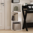 Furinno ECON Corner Shelf, 3-Tier Corner Book Shelf, Storage Shelves, Display Rack, Bookshelf, for Organization and Storage, 