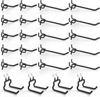 G.CORE 24-Pack Pegboard Hooks, 2" 4" Peg Board Tool Utility Hangers Fit 1/4" Pegboards, Heavy Duty Metal Shelving Brackets, W