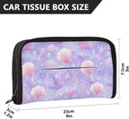 Car Tissue Holder Car Visor Organizer Tissue Box Holder for Car Sun Visor Organizer with Car Vehicle Accessories Essentials Interior for Women Men Purple Mermaid Seashell Starfish