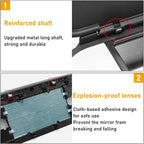 Sun Visor Vanity Mirror Cover Compatible with Mini Cooper & Cooper S Clubman Hatchback Countryman F55 F56 F60 2015-2022,1PC Sun Visor Vanity Mirror Replacement for Left/Right Side,Black