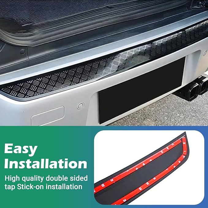 Rear Bumper Guard for Land Rover Defender 2020-2025 | Gloss Black ABS Protection Cover | Anti-Scratch & Impact Strip for Defender 90 110 130 | Easy Installation Exterior Trim(Rear Bumper Cover)