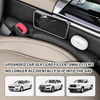 2PCS Car Seat Gap Filler with Retaining Ring Design,Soft Car Gap Fillers Between Seats Avoids Items Falling Out of Gaps,Upgraded Cars Gaps Seat Filler Hard to Shift