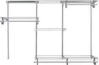 ClosetMaid ShelfTrack Wire Closet Organizer System, Adjustable from 4 to 6 Ft., with Shelves, Clothes Rods, Hardware, Durable