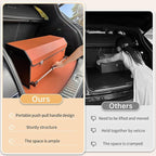 XCF Car Trunk Organizer for SUV, Collapsible Leather Car Storage Trunk Organizer with Lid and Sturdy Handle Car Trunk Leather
