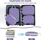 4 Set Compression Packing Cubes, Suitcase Organizer, Lightweight Travel Essentials, Compression Bags For Travel Accessories L
