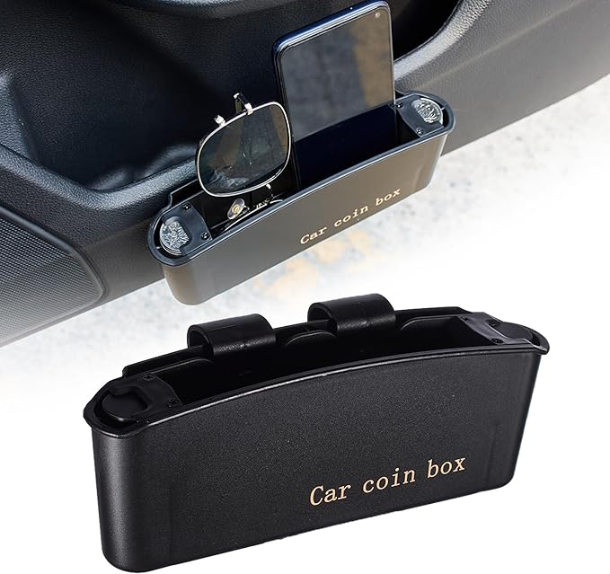 Multifunctional Car Coin Holder Car Door Slot Organizer Storage Box Universal Car Side Pocket Organizer