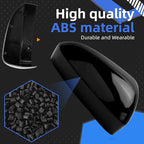 Passenger Side Mirror Cover Replacement for Ford Fusion 2013 2014 2015 2016 2017 2018 2019 2020 2021 2022 - Right Side Mirror Covers, Rear View Mirrors Cap Accessories Without Lamp, Black