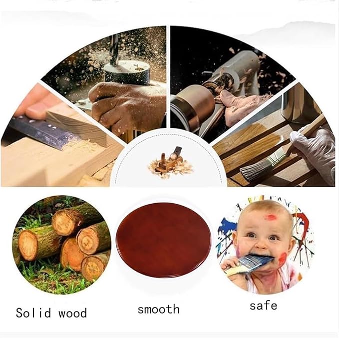 24''Round Walnut Rotating Dinner Platters, Large Lazy Susan Turntable, 360-Degree Smooth Rotation for Kitchens, Dining Rooms