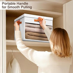 Homsorout Large Storage Bins with Lids - 4 Pack Foldable Decorative Organizers with Clear Windows & Handles, Cube Storage Org