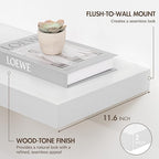 40 Inch Floating Shelves, 12" Deep Floating Shelf Wall Mounted, 40" Wall Shelves, Rustic Deep Bookshelf, Extra Deeper & Thick