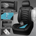 CAR PASS 3D Foam PU Leather Car Seat Covers, Universal Seat Covers Full Sets for Trucks SUV Sedan Automotive Seat Covers Armr