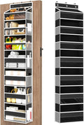 Mefirt Over The Door Organizer, 7 Tier Door Hanging Organizers with 7 Large Pockets 12 Side Pockets, Behind Door Storage Hang