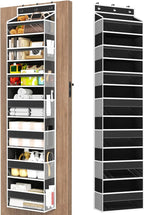 Mefirt Over The Door Organizer, 7 Tier Door Hanging Organizers with 7 Large Pockets 12 Side Pockets, Behind Door Storage Hang