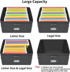 5200°F Upgraded Fireproof Document Box & Fireproof Expanding File Folder, 2 Layer File Cabinet Organizer with Lock,Collapsibl