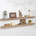 Floating Shelves | 8" Deep Rustic Reclaimed Barnwood Wall Hanging Shelves with Invisible Heavy-Duty Metal Bracket | Wall Moun