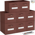 artsdi 13x13x13 Storage cube bins(Set of 8) Fabric storage cubes with 8 Labels Window Cards & a Pen, Storage cubes 13x13, Col