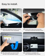 Spigen Triple-Coated CryoShade Front Windshield Sunshade (Reinforced Velcro Strap) Designed for Rivian R1T & R1S
