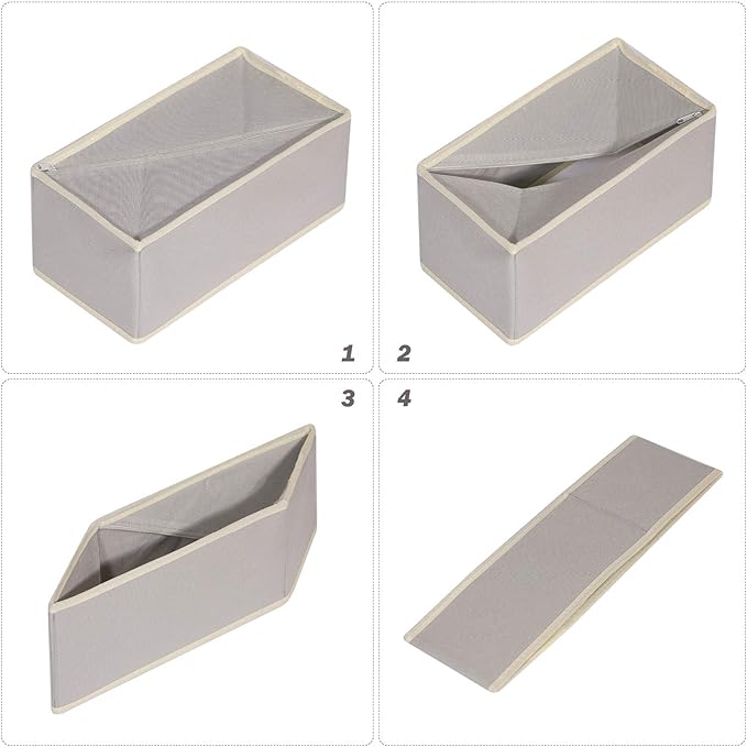 DIOMMELL Foldable Cloth Storage Box Closet Dresser Drawer Organizer Fabric Baskets Bins Containers Divider for Clothes Underw