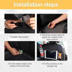 Car Seat Back Organizer, 2 Pack Backseat Storage Bag with Touch Screen Tablet Holder & 9 Pockets, Durable Waterproof Oxford Fabric, Travel Accessories, Road Trip Essentials for Kids