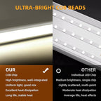 12V Light Strip, 12 Volt Light Bar, Enclosed Trailer Lights, COB Light for RV Interior, String Lights for Trailer, Truck, Van, RV(4Pack, 4000K, Silver)