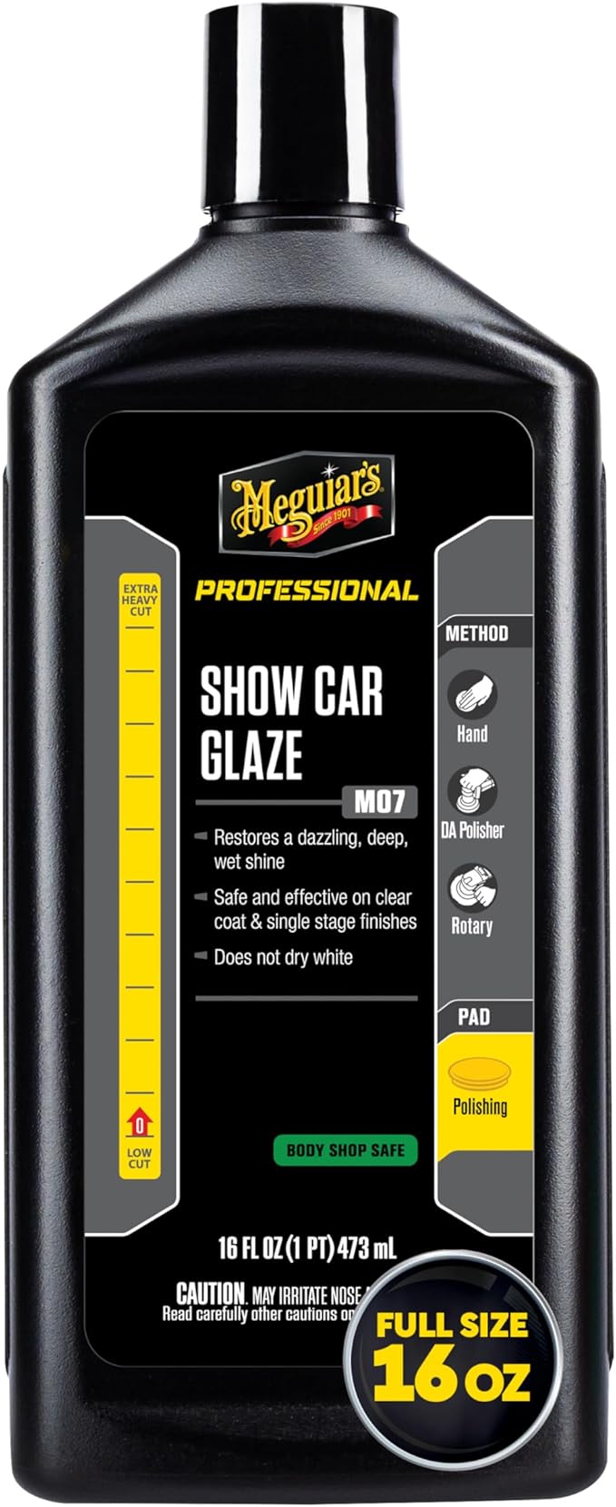 Meguiar's M716 Mirror Glaze Show Car Glaze, Exceptional Polish Restores a Deep Wet Shine - 16 Oz Bottle (Packaging May Vary)
