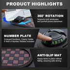 Multifunction Car Anti-Slip Mat, Multifunction 4-in-1 Car Mobile Phone Anti-Slip Mat, 360 Rotatable Anti Skid Car Dashboard P