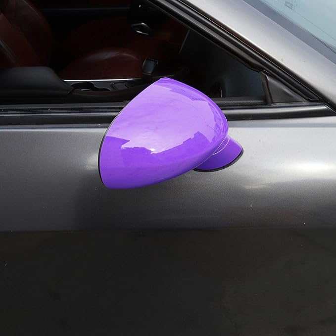 Voodonala for Challenger Rearview Mirror Cover Side Mirror Trim Shell Cover Decoration Trim for 2009-2024+Dodge Challenger Exterior Accessories 10pcs ASB Purple