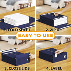 SpaceAid 12 Pack Bed Sheet Organizers and Storage, Foldable Linen Closet Organizer, Set Folder Keeper With Window XL (Queen &