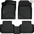 Floor Mats Compatible with Honda Civic 2022-2025 2026 (Fits Rear Seats with or Without USB Ports) | for Acura Integra 2023-2025, All Weather TPE Floor Liners, Custom Fit Car mats, 1st & 2nd Row, Black