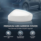 Left Driver Side Mirror Cover Cap Compatible with Mazda CX-5 2017-2023 | Snowflake White Pearl Mica (Code: 25D) - Pearl White | Direct Replacement Door Wing Mirror Housing