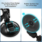 Car Suction Cup Holder for Body Camera Modal V6/F1, Dash Cam Holder for Cars 360° Adjustable, Adhere Tightly to the Windshield (V6/F1)