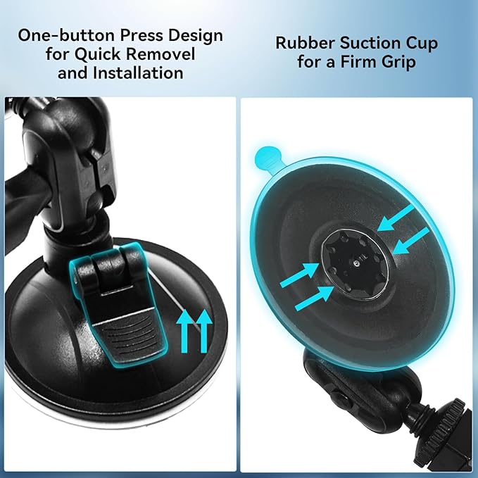 Car Suction Cup Holder for Body Camera Modal V6/F1, Dash Cam Holder for Cars 360° Adjustable, Adhere Tightly to the Windshield (V6/F1)