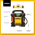 DEWALT DXAEJ14 Digital Portable Power Station Jump Starter - 1600 Peak Amps with 120 PSI Compressor for Tires, Sports