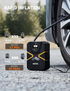 AstroAI S1 Tire Inflator Portable Air Compressor 12V DC, Digital Car Tire Pump 150 PSI, Preset Tire Pressure & Auto Shutoff, Electric Air Pump for Car Tires, Motorcycles, Bicycles, Other Inflatables